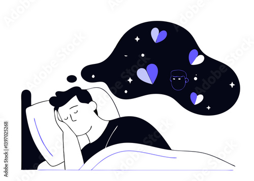 A man dream about love