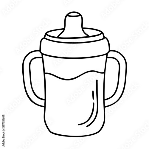toddler sippy cup icon, toddler sippy cup vector illustration-simple illustration of toddler sippy cup, perfect for toddler sippy cup logos and icons