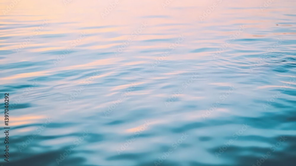 Pastel Sunset Reflection On Calm Water Surface Pastel Sunset Reflection On Calm Water Surface