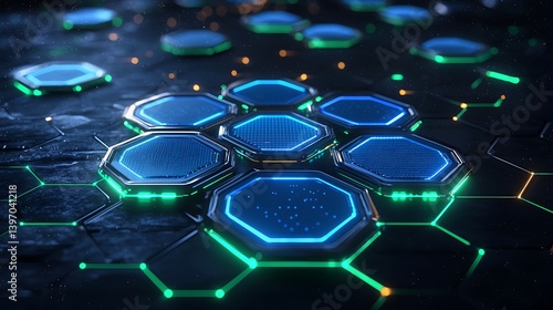 Futuristic Hexagon Grid