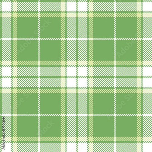 Traditional dull green Seamless Tartan with Neon white accents Textile Design