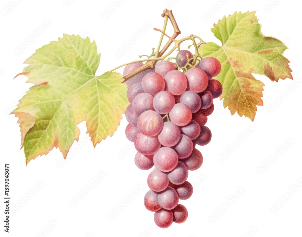 Fototapeta premium PNG Grapes fruit plant food.