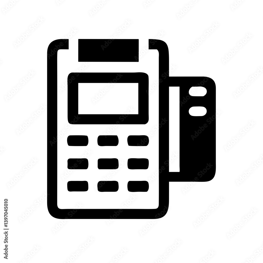 Card Payment Terminal Icon for Financial Technology, E-commerce Platforms, Payment Solutions, and Digital Transaction Services Card Payment Terminal Icon for Financial Technology, E-commerce Platforms, Payment Solutions, and Digital Transaction Services