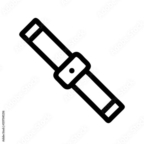 Stylized Belt Icon on White Background for Fashion Design, E-commerce Websites, Apparel Branding, and Graphic Illustrations