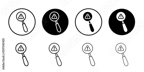 Finding problem icon Flat fill set collection