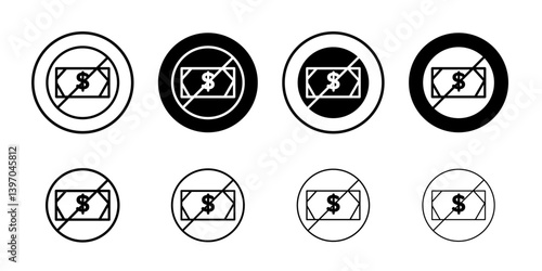 Free of charge icon Flat fill set collection