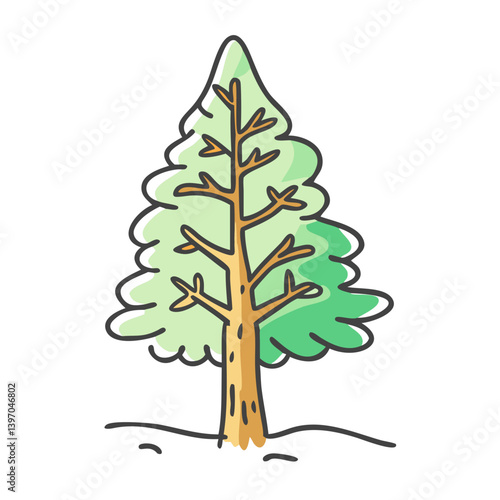 larch tree icon, larch tree vector illustration-simple illustration of larch tree, perfect for larch tree logos and icons