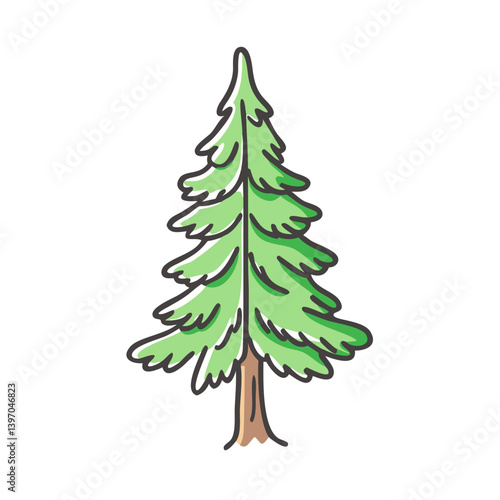 larch tree icon, larch tree vector illustration-simple illustration of larch tree, perfect for larch tree logos and icons