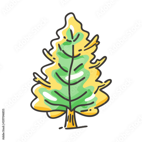 larch tree icon, larch tree vector illustration-simple illustration of larch tree, perfect for larch tree logos and icons