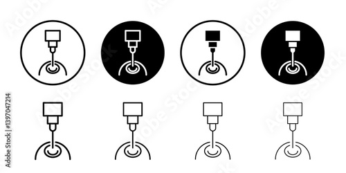 Lasik laser eye surgery icon Flat fill set collection