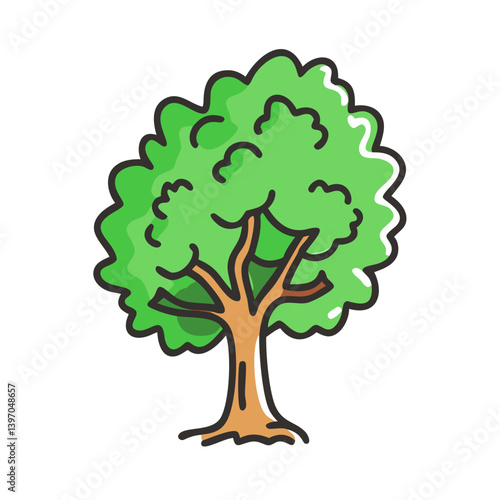 sycamore tree icon, sycamore tree vector illustration-simple illustration of sycamore tree, perfect for sycamore tree logos and icons