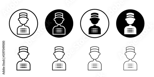 Porter icon Flat fill set collection