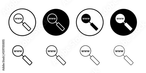 Searching website icon Flat fill set collection