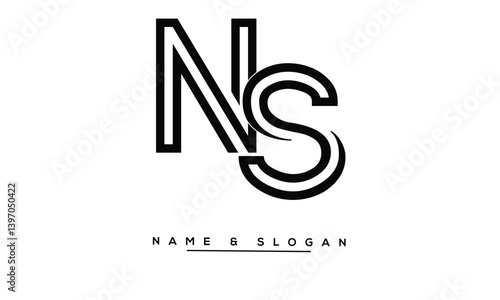 SN, NS Abstract Letters Logo Monogram