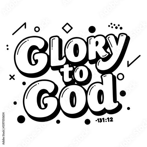 Stylish "Glory to God" graphic, ideal for marketing