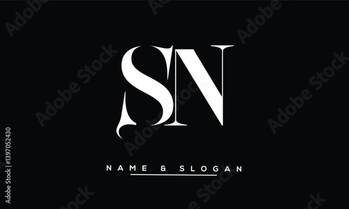 SN, NS Abstract Letters Logo Monogram