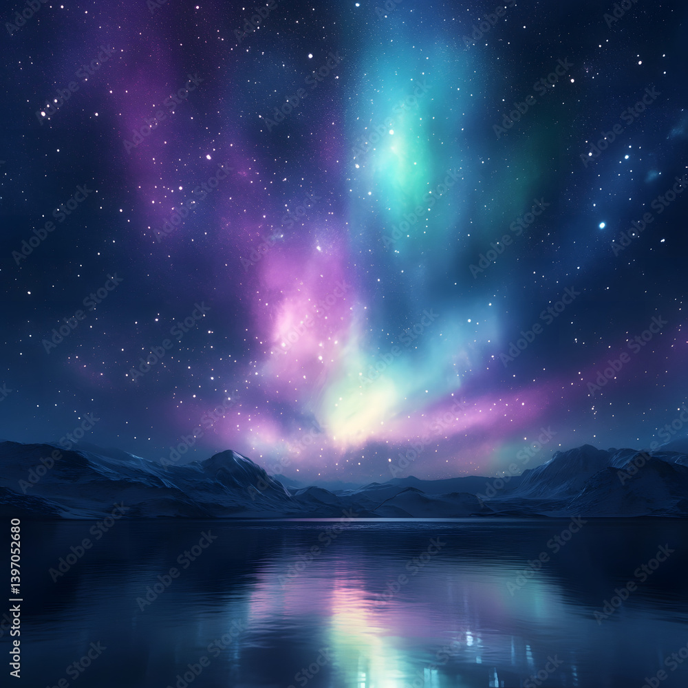 Fototapeta premium northern lights aurora borealis
