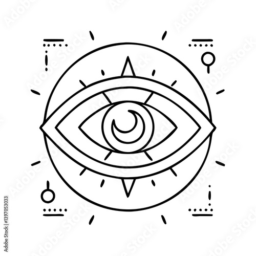 psychic eye icon, psychic eye vector illustration-simple illustration of psychic eye, perfect for psychic eye logos and icons