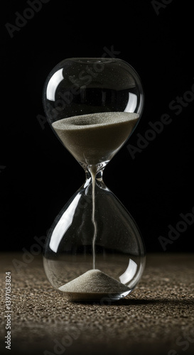 Sands of Time: Hourglass Still Life - Passing Time, Urgency, Deadline, & Timeless Beauty.