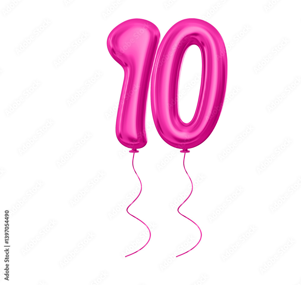 Pink Balloon Number 10 Pink Balloon Number 10