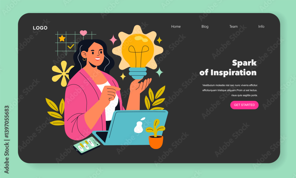 Fototapeta premium Workflow. Flat Vector Illustration