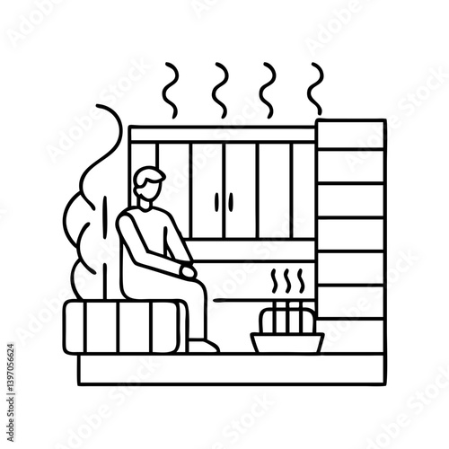 sauna icon, sauna vector illustration-simple illustration of sauna, perfect for sauna logos and icons