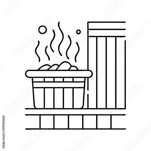 sauna icon, sauna vector illustration-simple illustration of sauna, perfect for sauna logos and icons