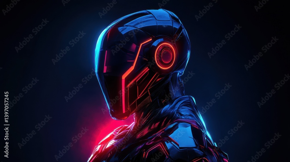 Background gaming abstract neon sci-fi themes cyberpunk red blue glowing dynamic technology wallpaper AI generated image illustration Background gaming abstract neon sci-fi themes cyberpunk red blue glowing dynamic technology wallpaper AI generated image illustration