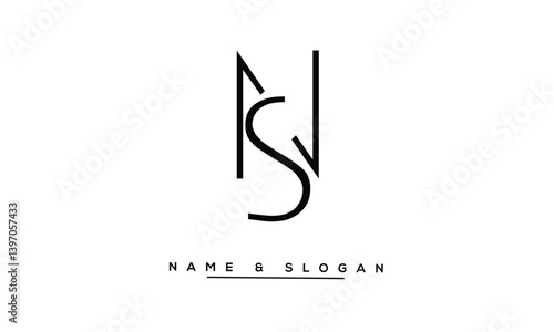 SN, NS Abstract Letters Logo Monogram