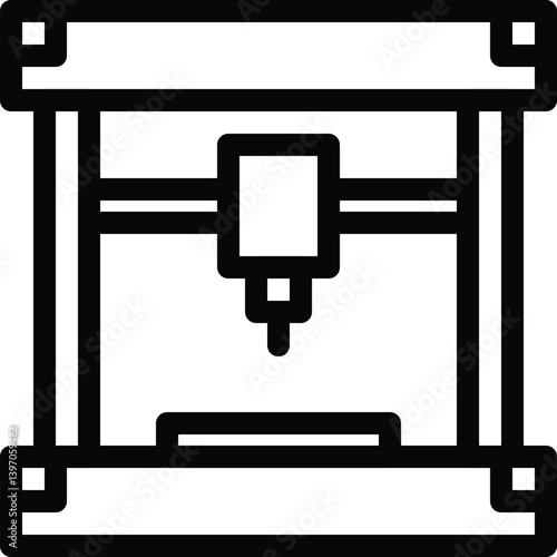 3d printer vector icon