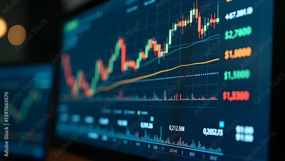 Modern Visual Representation of Corn Futures Markets: Sophisticated Trading Interfaces, Precise Analytics, and Robust Risk Management for Price Stability in Grain Sectors - Photo Stock Concept with Em Modern Visual Representation of Corn Futures Markets: Sophisticated Trading Interfaces, Precise Analytics, and Robust Risk Management for Price Stability in Grain Sectors - Photo Stock Concept with Em