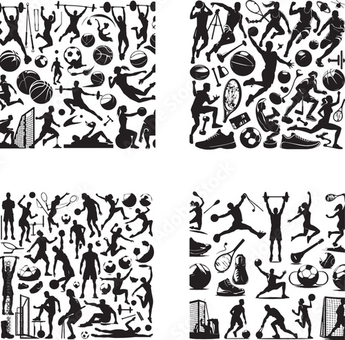 Muscular man exercising with barbells