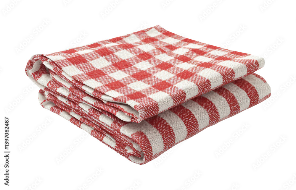 Picnic setup with red checkered cloth event table isolated on transparent background, png Picnic setup with red checkered cloth event table isolated on transparent background, png