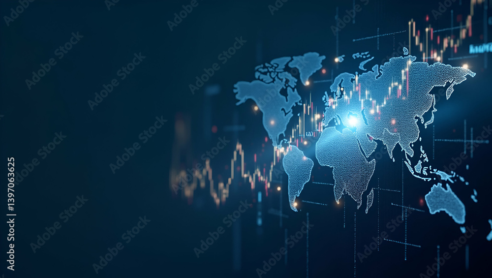 Dynamic Imagery of Foreign Direct Investment: Visualizing Capital Inflows and Global Market Confidence in a Volatile Economy - Stock Photo Concept with Left Space Dynamic Imagery of Foreign Direct Investment: Visualizing Capital Inflows and Global Market Confidence in a Volatile Economy - Stock Photo Concept with Left Space