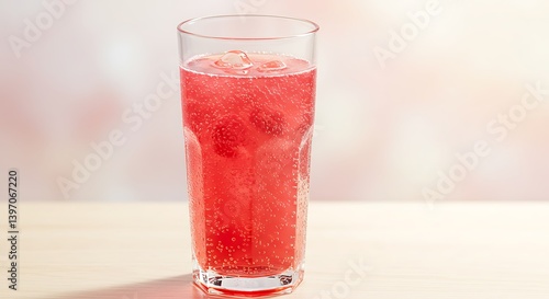 Wallpaper Mural Drinking a Raspberry Soda Beverage with Ice Cubes in a Glass Torontodigital.ca