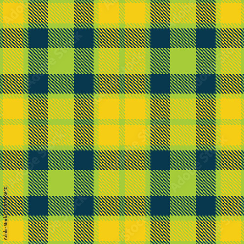 Deep snot green Tartan patterns fabric texture. Elegant Dusky golden yellow Seamless Tartan