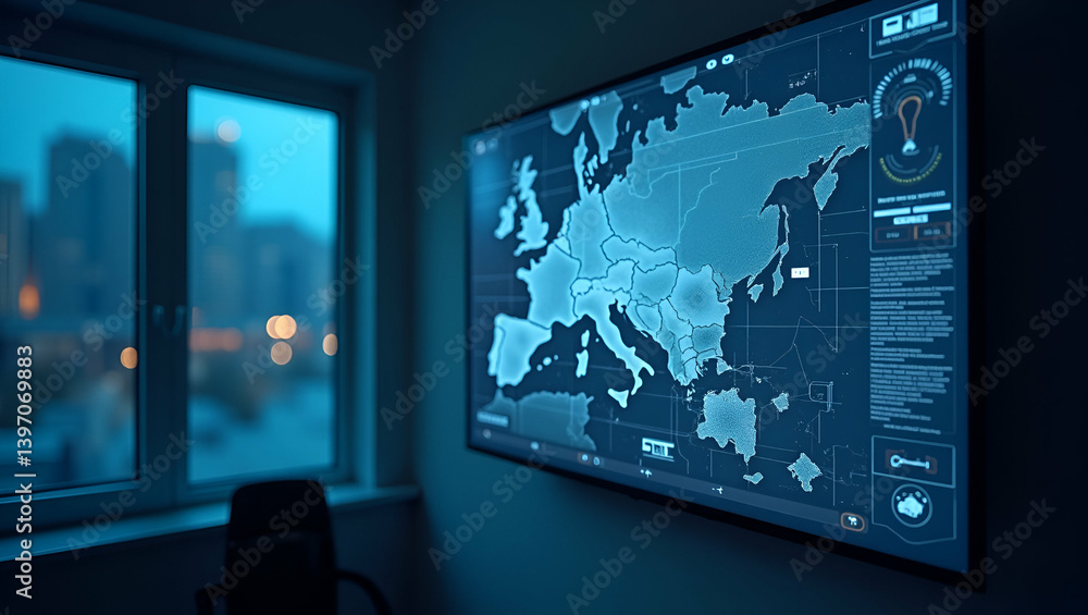 Innovative Mapping for Extreme Weather Safety: Collaborative Crisis Simulation and Planning - High Definition Stock Photo with Empty Space Innovative Mapping for Extreme Weather Safety: Collaborative Crisis Simulation and Planning - High Definition Stock Photo with Empty Space