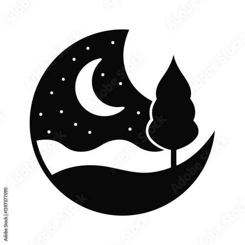 lush lull silhouette icon vector illustration si.eps