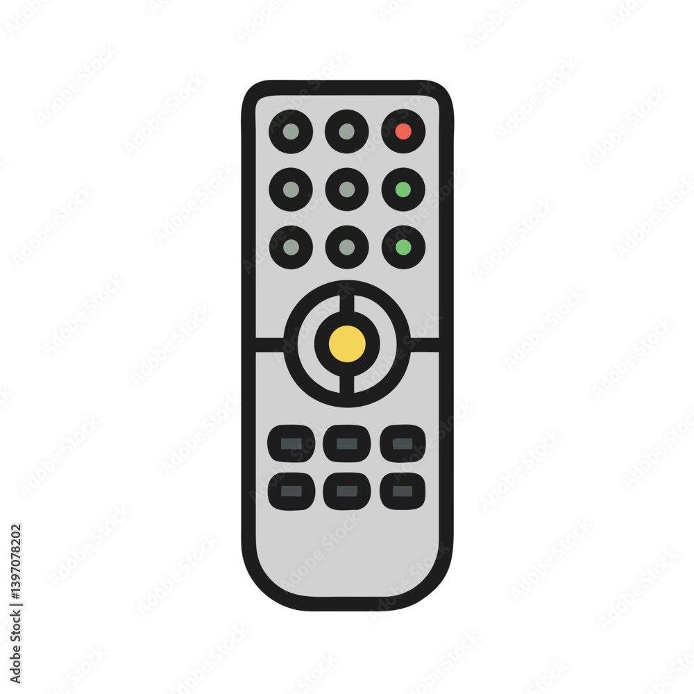 Media Remote Control with Directional Pad Icon Design Media Remote Control with Directional Pad Icon Design