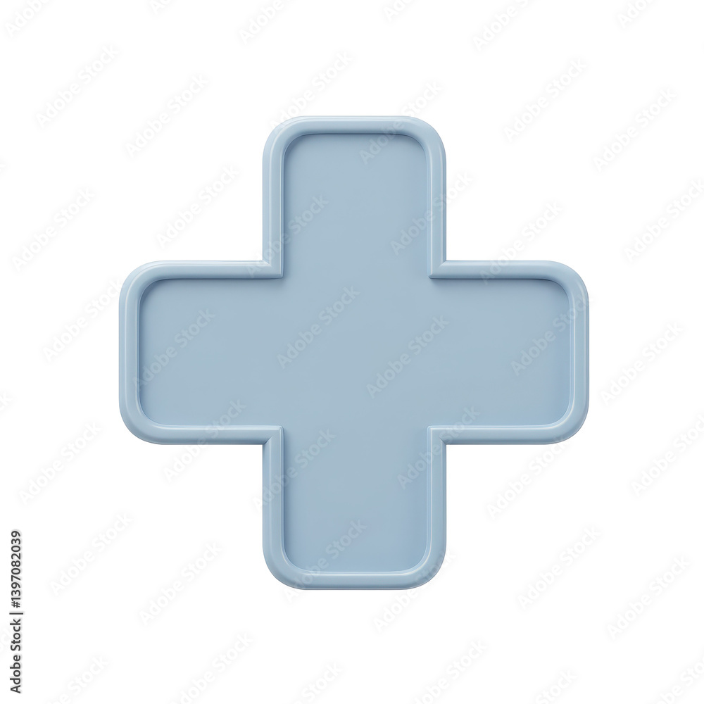 Blue Medical Cross Icon with Rounded Corners Blue Medical Cross Icon with Rounded Corners