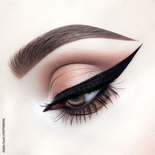 female eye with mascara