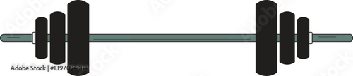 The Illustration of gym equipment called barbel