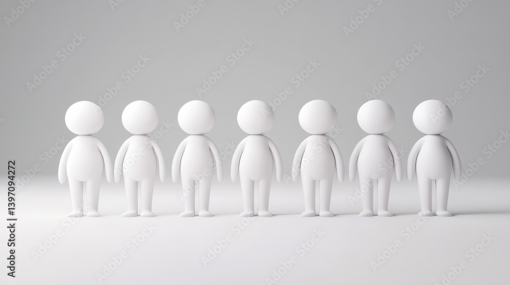3d white people team illustration 3d white people team illustration