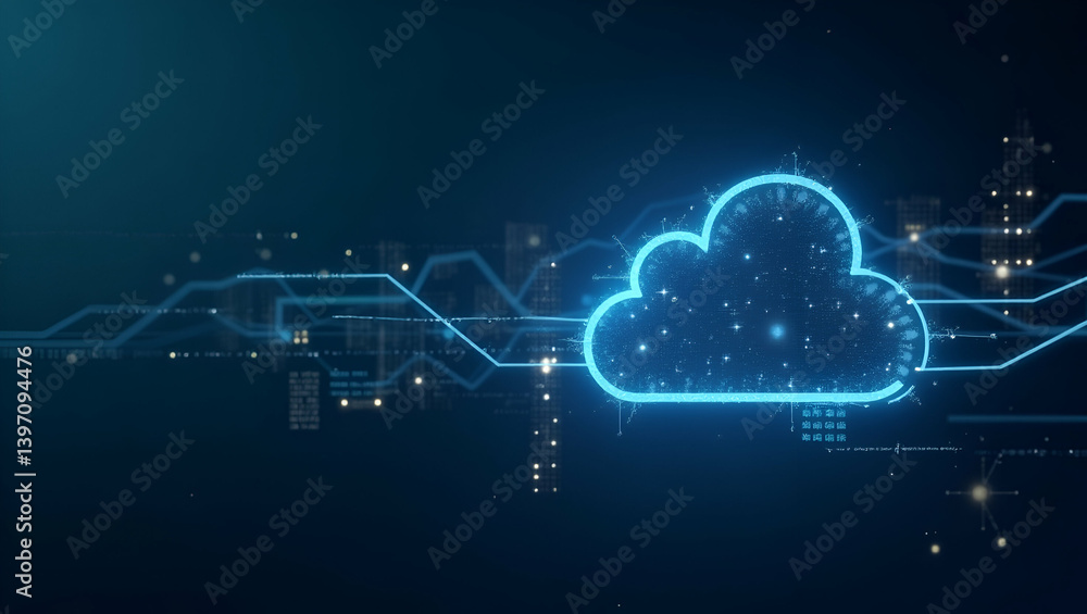 Optimized Cloud Data Transfer: Secure Digital Channels & High-Speed Connectivity for Efficient Info Exchange & Real-Time Data Sync in Photo Stock Concept Optimized Cloud Data Transfer: Secure Digital Channels & High-Speed Connectivity for Efficient Info Exchange & Real-Time Data Sync in Photo Stock Concept