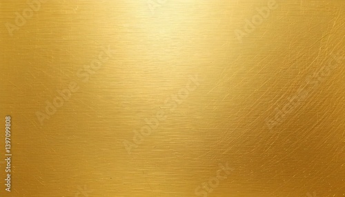 A shiny gold surface with subtle horizontal lines and a gradient of light across the top area