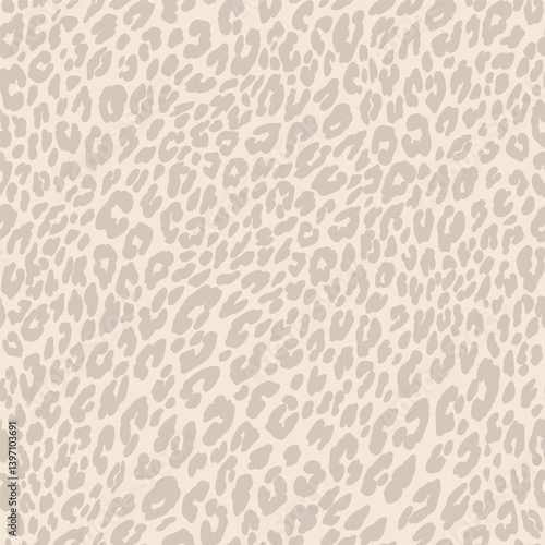 Hand drawn leopard vector seamless pattern. Allover animal skin fashion print for fabric, paper, textile, stationery, package, graphic design. Wild cat, nature, panther repeated background
