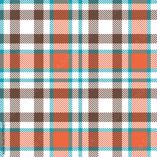 Wallpaper Mural Plaid pattern seamless. Pale white & Deep turquoise blue Tartan Textile Design.  Torontodigital.ca
