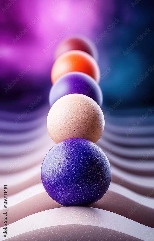 Naklejka premium colored balls on black background