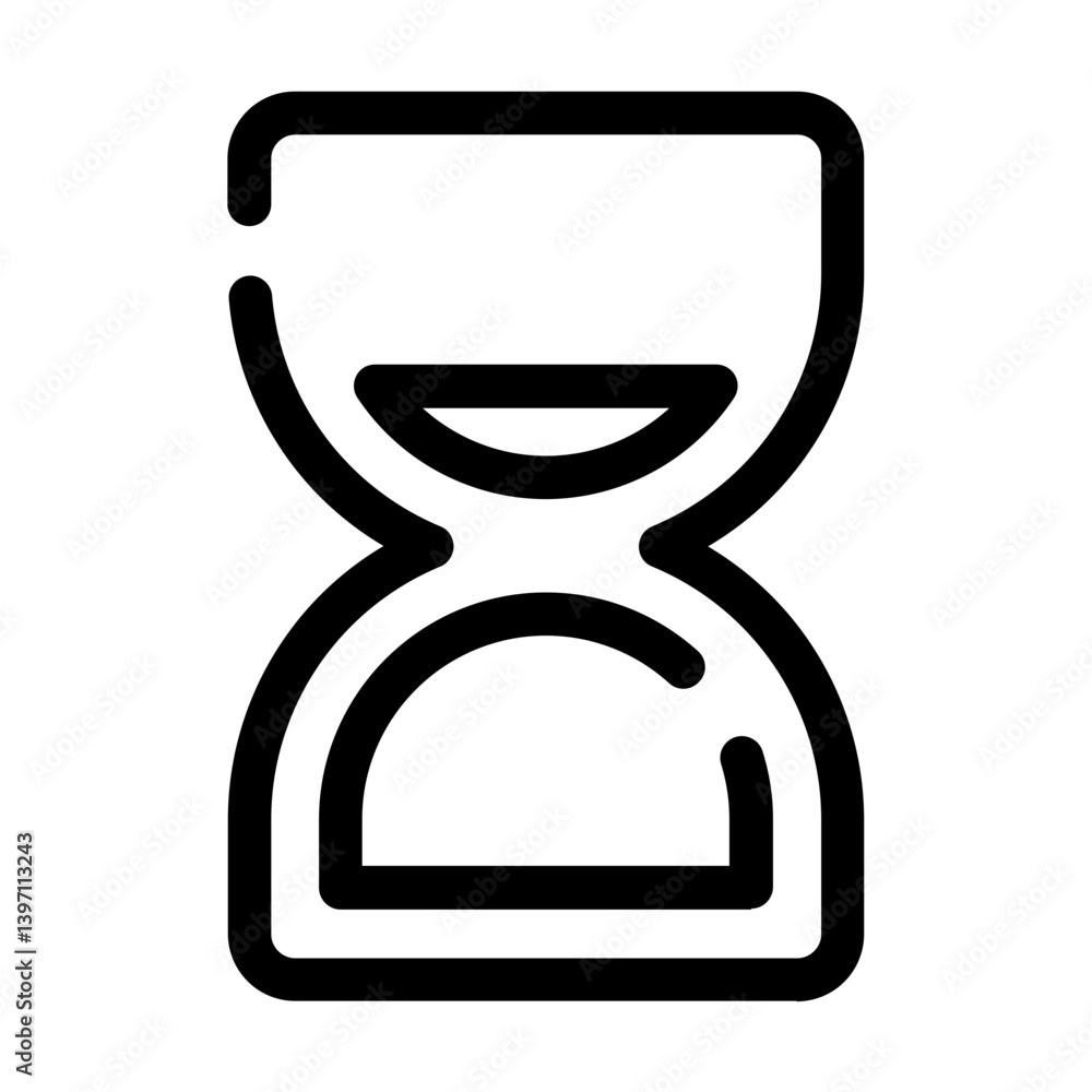 Sand Clock Icon broken line style Sand Clock Icon broken line style