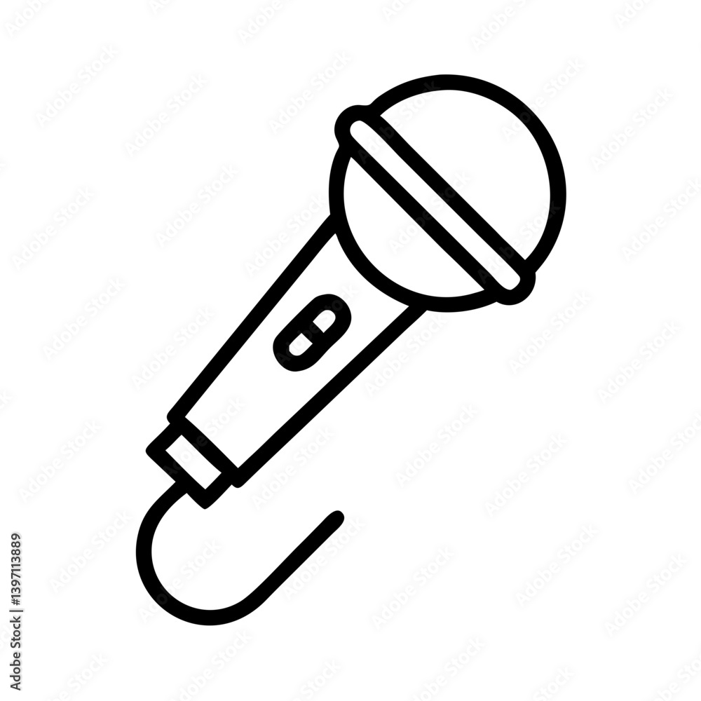 Microphone Representing Audio Input Device Icon Design Microphone Representing Audio Input Device Icon Design
